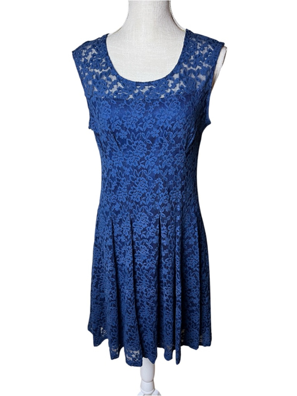 Papillon Blue Lace Dress - M
